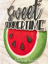Load image into Gallery viewer, Watermelon Door Hanger File SVG, Glowforge Sweet Summertime, LuckyHeartDesignsCo