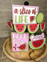 Load image into Gallery viewer, Watermelon Quick and Easy Tiered Tray File SVG, Glowforge Summer, LuckyHaertDesignsCo