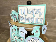 Load image into Gallery viewer, Winter Quick and Easy Tiered Tray File SVG, Glowforge Snowflakes, LuckyHeartDesignsCo