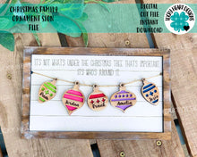 Load image into Gallery viewer, Christmas Family Ornament Sign File SVG, Glowforge, LuckyHeartDesignsCO