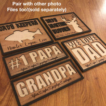 Load image into Gallery viewer, We Love Dad Father's Day Frame File SVG, Grandpa, Glowforge, LuckyHeartDesignsCo