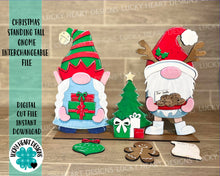 Load image into Gallery viewer, Christmas Standing Tall Gnome Interchangeable File SVG, Glowforge, LuckyHeartDesignsCo