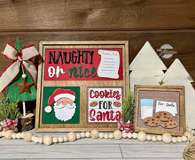 Load image into Gallery viewer, Santa Christmas Interchangeable Leaning Sign File SVG, Glowforge, LuckyHeartDesignsCo