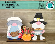 Load image into Gallery viewer, Thanksgiving Standing Tall Gnome Interchangeable File SVG, Glowforge, LuckyHeartDesignsCo