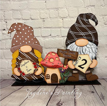 Load image into Gallery viewer, Family Home Standing Tall Gnome Interchangeable File SVG, Glowforge, LuckyHeartDesignsCo