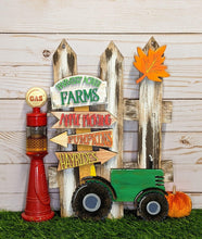 Load image into Gallery viewer, Fall Interchangeable Fence File SVG, Glowforge, Scarecrow, Gnome, Tractor, LuckyHeartDesignsCo