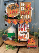 Load image into Gallery viewer, Fall Leaves Quick and Easy Tiered Tray File SVG, Glowforge Tier Tray, LuckyHeartDesignsCo