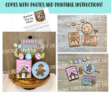 Load image into Gallery viewer, Gingerbread Christmas Quick and Easy Tiered Tray File SVG, Glowforge Tier Tray, LuckyHeartDesignsCO