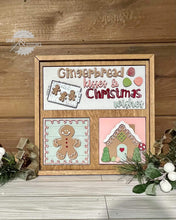 Load image into Gallery viewer, Gingerbread Interchangeable Leaning Sign File SVG, Glowforge Christmas, LuckyHeartDesignsCO