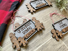 Load image into Gallery viewer, Gingerbread Family Christmas Ornament File SVG, File SVG, Glowforge, LuckyHeartDesignsCo