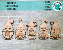 Load image into Gallery viewer, Christmas Standing Small Gnome File SVG, Glowforge, LuckyHeartDesignsCo