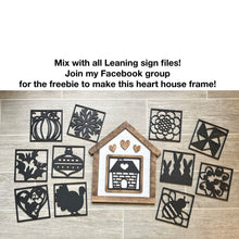 Load image into Gallery viewer, Simple Shapes Interchangeable Leaning Sign File, Glowforge, LuckyHeartDesignsCo