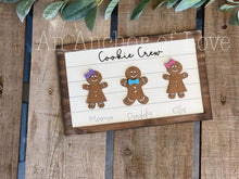 Load image into Gallery viewer, Christmas Gingerbread Reindeer Family Sign File SVG, Glowforge, LuckyHeartDesignsCo