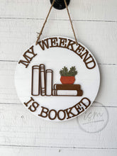 Load image into Gallery viewer, Reading Book Door Hanger Bundle File SVG, Library, Glowforge, LuckyHeartDesignsCo