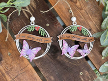 Load image into Gallery viewer, Cardinal Butterfly Memorial Christmas Ornament File SVG, Glowforge, LuckyHeartDesignsCo