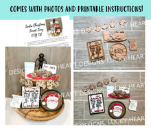 Load image into Gallery viewer, Santa Quick and Easy Tiered Tray File SVG, Glowforge, LuckyHeartDesignsCo