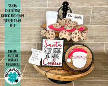 Load image into Gallery viewer, Santa Quick and Easy Tiered Tray File SVG, Glowforge, LuckyHeartDesignsCo