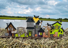 Load image into Gallery viewer, Standing Halloween Haunted House File SVG, Glowforge, LuckyHeartDesignsCo