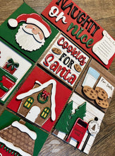 Load image into Gallery viewer, Santa Christmas Interchangeable Leaning Sign File SVG, Glowforge, LuckyHeartDesignsCo