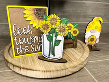 Load image into Gallery viewer, Sunny Farms Sunflower Tiered Tray File SVG, Tier Tray Glowforge, LuckyHeartDesignsCo