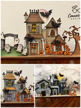 Load image into Gallery viewer, Standing Halloween Haunted House File SVG, Glowforge, LuckyHeartDesignsCo