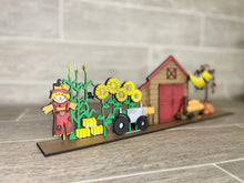Load image into Gallery viewer, Fall Pumpkin Standing Houses File SVG, Barn Farm Glowforge, LuckyHeartDesignsCo