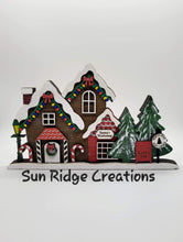 Load image into Gallery viewer, Standing Christmas Houses Santa's Village File SVG, Glowforge, LuckyHeartDesignsCO