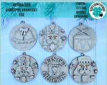 Load image into Gallery viewer, Nutcracker Christmas Ornament File SVG, Glowforge, LuckyHeartDesignsCo