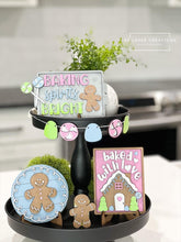 Load image into Gallery viewer, Gingerbread Christmas Quick and Easy Tiered Tray File SVG, Glowforge Tier Tray, LuckyHeartDesignsCO
