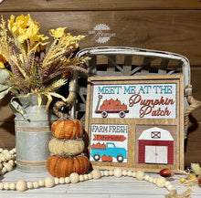 Load image into Gallery viewer, Fall Pumpkin Patch Interchangeable Leaning Sign File SVG, Glowforge, LuckyHeartDesignsCo