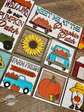 Load image into Gallery viewer, Fall Pumpkin Patch Interchangeable Leaning Sign File SVG, Glowforge, LuckyHeartDesignsCo
