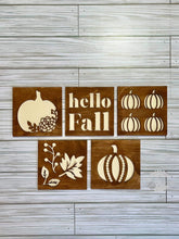 Load image into Gallery viewer, Farmhouse Fall Interchangeable Leaning Sign File SVG, Tiered Tray Glowforge, LuckyHeartDesignsCo