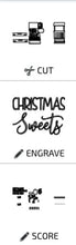 Load image into Gallery viewer, Christmas Sweets Interchangeable Market Stand File SVG, Glowforge, LuckyHeartDesignsCo
