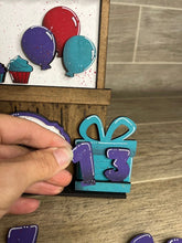 Load image into Gallery viewer, Birthday Balloon Interchangeable Market Stand File SVG, Glowforge, LuckyHeartDesignsCo