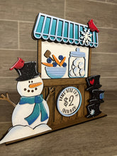 Load image into Gallery viewer, Snowman Interchangeable Market Stand File SVG, Glowforge Winter, LuckyHeartDesignsCo