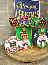 Load image into Gallery viewer, Nutcracker Christmas Quick and Easy Tiered Tray File SVG, Glowforge, LuckyHeartDesignsCo