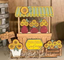 Load image into Gallery viewer, Sunflower Interchangeable Market Stand File SVG, Glowforge, LuckyHeartDesignsCo