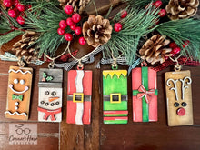 Load image into Gallery viewer, Christmas Ornament Rectangle File SVG, Kids Craft Glowforge, LuckyHeartDesignsCo