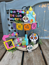 Load image into Gallery viewer, Dia De Los Muertos Tiered Tray File SVG, Day Of The Dead Sign, Glowforge, LuckyHeartDesignsCo