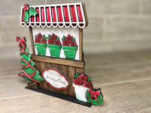 Load image into Gallery viewer, Poinsettia Christmas Interchangeable Market Stand File SVG, Glowforge, laser, LuckyHeartDesignsCo