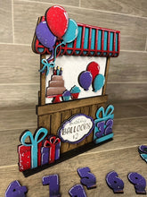 Load image into Gallery viewer, Birthday Balloon Interchangeable Market Stand File SVG, Glowforge, LuckyHeartDesignsCo