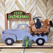 Load image into Gallery viewer, Scary Halloween add on Interchangeable Farmhouse Truck File SVG, Glowforge Fall, LuckyHeartDesignsCo
