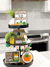 Load image into Gallery viewer, Farmhouse Pumpkin Quick and Easy Tiered Tray File SVG, Glowforge Fall, LuckyHeartDesignsCo