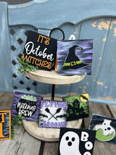 Load image into Gallery viewer, Halloween Leaning Ladder File SVG, Glowforge Tiered Tray, LuckyHeartDesignsCo