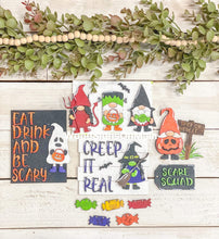 Load image into Gallery viewer, Gnome Halloween Tiered Tray File SVG, Glowforge Tier Tray, LuckyHeartDesignsCo