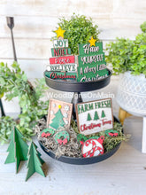 Load image into Gallery viewer, Christmas Tree Tiered Tray File SVG, Glowforge Laser, Tier Tray, LuckyHeartDesignsCo