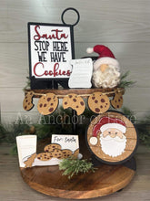 Load image into Gallery viewer, Santa Quick and Easy Tiered Tray File SVG, Glowforge, LuckyHeartDesignsCo