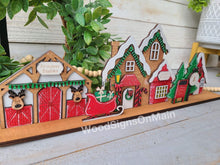 Load image into Gallery viewer, Standing Christmas Houses Santa's Village File SVG, Glowforge, LuckyHeartDesignsCO