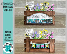 Load image into Gallery viewer, Interchangeable Farmhouse Crate File SVG, Glowforge, LuckyHeartDesignsCo