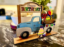 Load image into Gallery viewer, Happy Birthday add on Interchangeable Farmhouse Truck SVG File, Glowforge, LuckyHeartDesignsCO